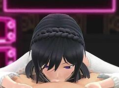 MMD Girl Delivers Powerful Blowjob.