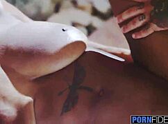 Tina Fire's Big Ebony Tits In Lesbian Titty Fuck