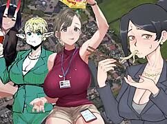 THE OFFICE LADY WORKS HARD!