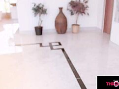 throated - gorgeous busty brunette gives the most sensual blowjobs