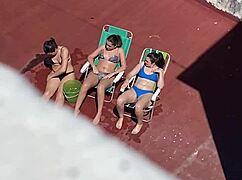 Neighbors sunbathe intensely on the terrace part 2