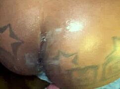 Messy anal fuck in the living room with big cock and ass