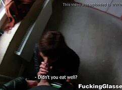 Rina Teen In Glasses Fucks On Stairway