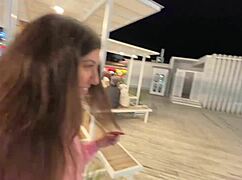 Public Agent - Cute girl takes a rough pounding with a full creampie load in public