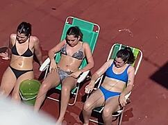 Neighbors sunbathe intensely on the terrace part 2