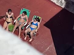 Neighbors sunbathe intensely on the terrace part 2