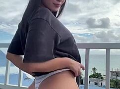 Exhibitionist wife flashing tight pussy outdoor!