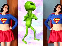 epic sax guy dances against a girl gamer in this viral video