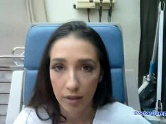 dr tampa checks stefania mafra for her yearly physical in florida