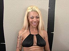 Hot ebony hottie drips from wet cunt