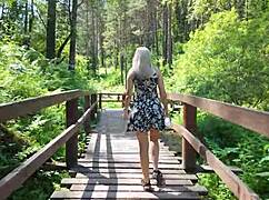 Remote Controled Vibrator In Park - Sweet Girl Gets An Orgasm