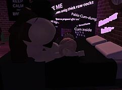 street whore gets pounded by monster cock in roblox action