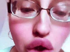 The nude goddess chick with lipstick and glasses makes you incredibly hot.