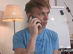 Indebted guy lets odd friend sleep with his girlfriend for cash.