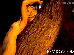 german busty blonde teen corinna relaxes at sunset