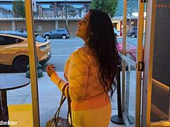 latina throat goddess from tinder worships ass with wet dripping pussy