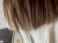 Stiff Cock Drives Him Crazy All Morning Until He Takes Brunette Girlfriend Doggy Style