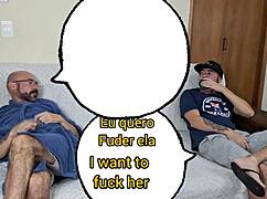 Blindfolded wife prank with friend