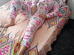 Latina Curvy Wife's Best Friend Fucks Her Big Ass and Pussy While Husband Plays Computer, Filling Her with Cum Unaware