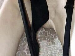 gretala rubs thong on sexy bare feet