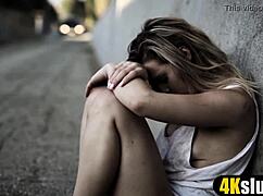 charitable man with nasty rough blowjob on teen