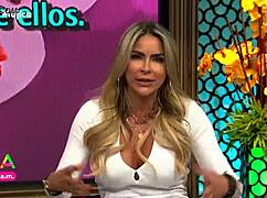 aylin mujica shows off marked nipples in tight miniskirt