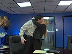 The nymphomaniacal manager demands a hard fuck from her employee