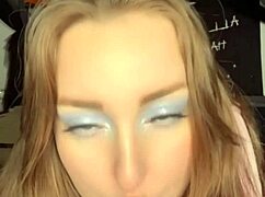 Intense Dildo Sucking And Passionate Pussy Play With Big Clit