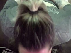 does she deepthroat my cock before work? yes, sloppy and swallowing