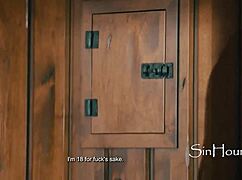 Busty caretaker says, 'Caught you masturbating, let's fuck on the sofa!' - Lauren Phillips Axel Haze