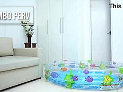 ana sasuga ebony gets double anal and drinks pee