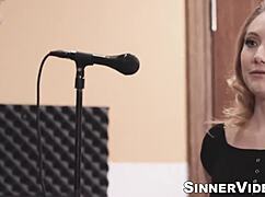 tattooed babe aj applegate gets her trimmed pussy licked then missionary fucked rough