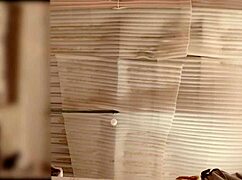 Maid Folds Clothes Without Panties, Spied On