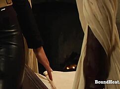 Erica humiliates slaves with strapon