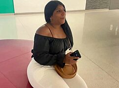 colombian brunette with big ass rides stranger in intense cowgirl session