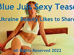 blue juls teasing with tattooed body