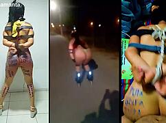 Ejercitando a la zorra Samanta con bondage y humiliation!