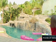 Beautiful Muscular Man Licks Shaved Pussy In Interracial Fuck