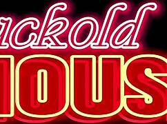 married redhead giving ass in front of cuckold husband in threesome