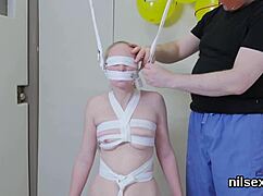 Wacky sweetie was brought in ass hole asylum for harsh therapy, banging anal extreme ass in group brutal bdsm ass licking.