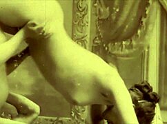 vintage lesbians lick hairy beavers in retro group cunilingus, feeling antique passion