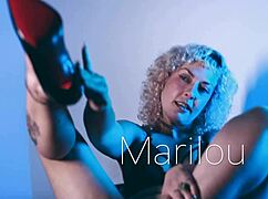 gorgeous marilou feels adored in feet worship and wet pussy masturbation