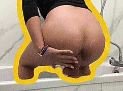 Sissy trans ladyboy fucks herself in solo crossdressing session