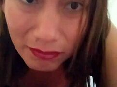 Transsexual girl moans during anal assfucking.