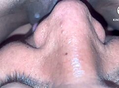 tattooed babe sitting comfortably on the small horn