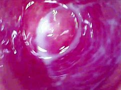 camera deep inside the wet pussy captures intense orgasm