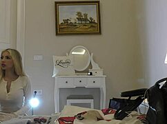 Hot Tight Shaved Pussy Big Tits Girl Comes For Casting Turns Into Porn Shooting For Pantyhose Academy