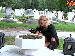 hot widow gets nailed in hardcore cumshot deepthroat anal blowjob action