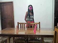 Hot Mexicans masturbate on table?