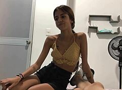 Pretty Latina Stepsister In Lingerie Begs For Dick Suck!